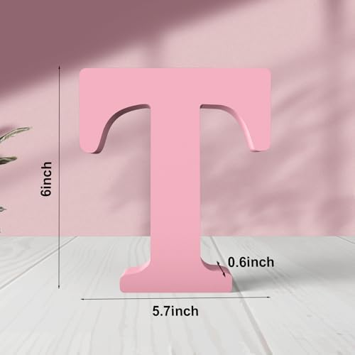 6 Inch Pink Wood Letters Unfinished Wood Letters - Image 2