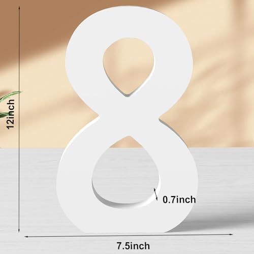 12 Inch White Wood Numbers Unfinished Wood Numbers - Image 2