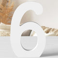 12 Inch White Wood Numbers Unfinished Wood Numbers by ZARUATU