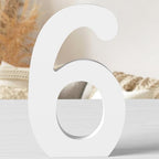 12 Inch White Wood Numbers Unfinished Wood Numbers by ZARUATU
