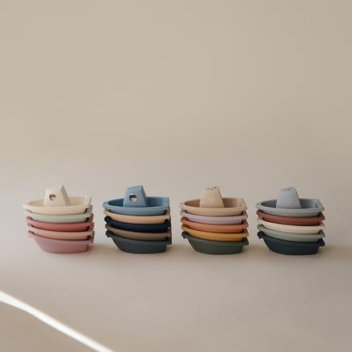 mushie Stackable Bath Boats Floating Toy | Made in Denmark - Image 3