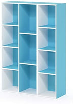 Furinno LUDER Book Shelf, 11-Cube Bookshelf, Reversible Bookcase, 9.4 x 29.1 x - Image 6