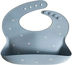 mushie Silicone Baby Bib | Adjustable Fit Waterproof Bibs - Image 4