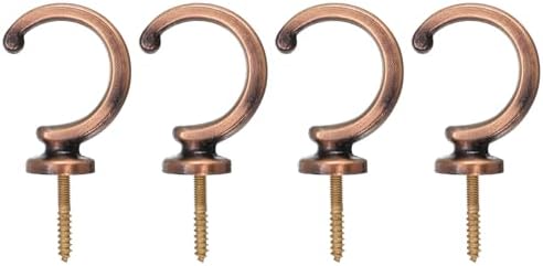 uxcell 4Pcs Curtain Holdback, Aluminum Alloy Wall Mounted Curtain Holders by uxcell