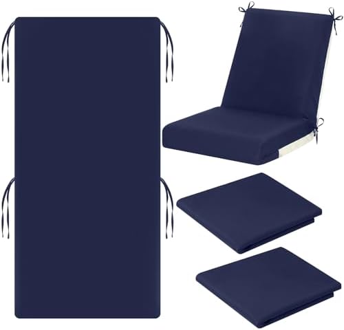 Tudomro 2 Pcs Outdoor High Back Chair Cushion Covers Waterproof Patio by Tudomro