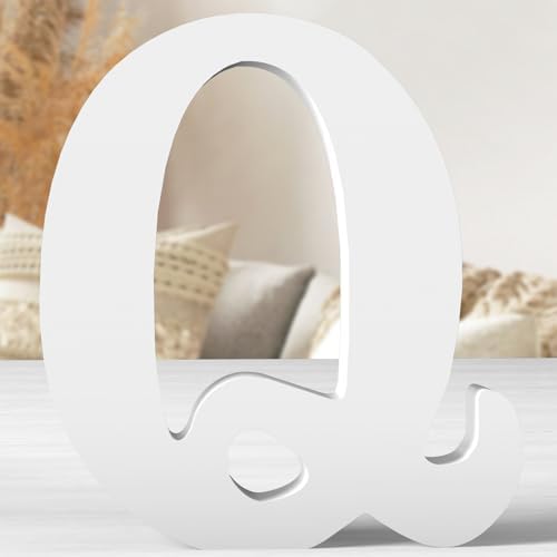 12 Inch White Wood Letters Unfinished Wood Letters by ZARUATU