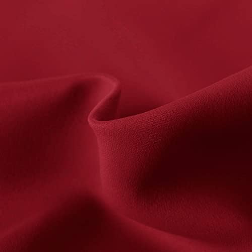 Hiasan Red Valance Curtains for Window 60 x 18 Inches 1 Panel - Image 3