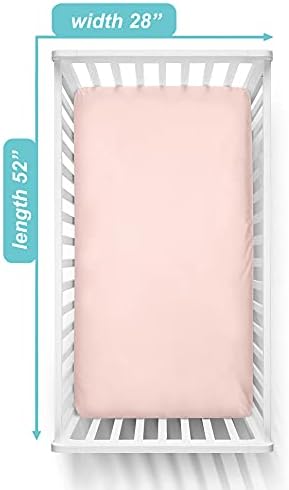 American Baby Company Cotton Fitted Crib Sheet 52x28" - Image 3