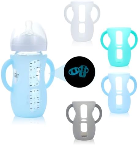 4-Pack Silicone Sleeves for Philips Avent Glass Bottles 8 oz by Unknown