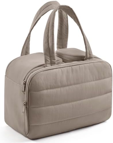 LIGHT FLIGHT Travel Toiletry Bag, Quilted Travel Makeup Cosmetic Bag Organizer by LIGHTFLIGHT