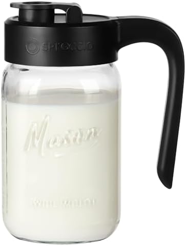 Mason Jar Pitcher, 32 oz, Glass Pitcher by spreccio