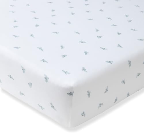 Burt's Bees Baby Organic Cotton Fitted Crib Sheet, Unisex Baby Beddings by BurtsBeesBaby