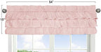 Sweet Jojo Designs Solid Color Blush Pink Shabby Chic Ruffle Window Treatment - Image 3