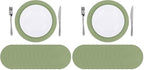 SHACOS 100 PCS Round Paper Placemats 13 inch Disposable Paper Place Mats by SHACOS