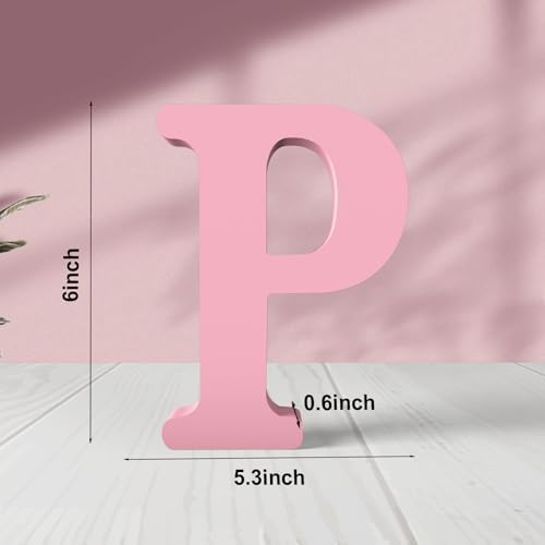 6 Inch Pink Wood Letters Unfinished Wood Letters - Image 2