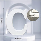 AOCEAN 4 Inch White Wood Letters Unfinished Wood Letter - Image 2