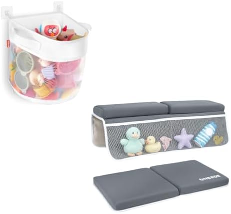 UNEEDE Baby Bath Kneeler and Elbow Rest Pad Set and, 4 Gallons Bathtub Toy by UNEEDE