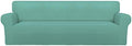 PureFit Stretch Couch Covers for Sofa 4 Seater Slipcovers Cyan by PureFit