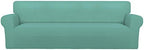 PureFit Stretch Couch Covers for Sofa 4 Seater Slipcovers Cyan by PureFit