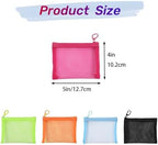 5 Pack Small Mesh Zipper Pouch Bags - Image 2