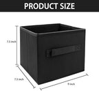 EBIGIC Black Storage Bins 9.0"x7.5"x7.5" Small Size Fabirc Foldable Closet Toy - Image 2