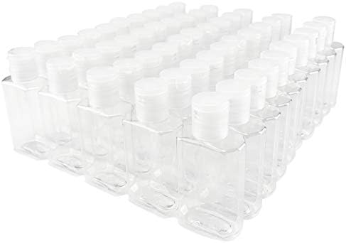 Empty Hand Sanitizer Travel Size Bottles, 100 Pack, Plastic Clear Refillable by OceanTedaLab