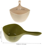 FOMIYES 3pcs Plastic Bath Water Scoop Set Thickened Long Handle Water Ladle - Image 2