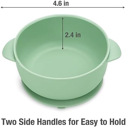 PandaEar Silicone Baby Feeding Set, 6-12 Months, Bib Plate Bowl Cup Spoon - Image 5