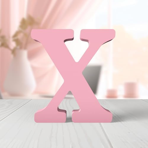 6 Inch Pink Wood Letters Unfinished Wood Letters by ZARUATU