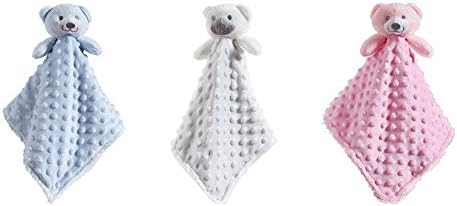 CREVENT Soft Cute Snuglling Toy Baby Security Blankies Unisex, Minky Dot Front - Image 6