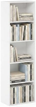 Furinno PASIR Book Shelf, 5-Tier Modern Bookshelf, Open Shelves Bookcase 9 x 12 by Furinno-FitsYourSpaceFitsYourBudget