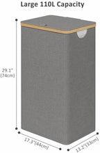 iEGrow Laundry Hamper with Lid, 110L Large Laundry Hamper with Handle and Lid - Image 2