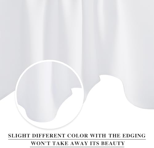 NICETOWN 6 Panels Pure White Bathroom Window Valances, Thermal Insualted Rod - Image 7