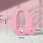 6 Inch Pink Wood Letters Unfinished Wood Letters - Image 2