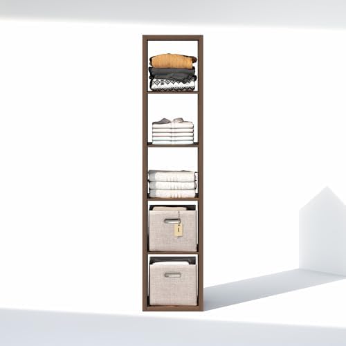 Furinno Cubic Extra Thick 5-Cube Closet Organizers and Storage, Amber Pine - Image 6