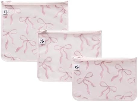 Tiny Twinkle Diaper Bag Organizing Pouches|3 Pack Mess-Proof Clear Front Travel by TinyTwinkle