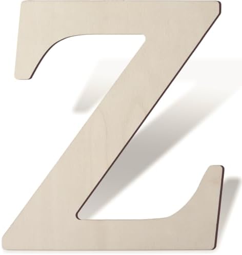 Wooden Letters 12 Inch Large Paintable Wood Letters Z by Unknown
