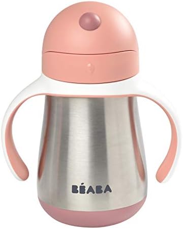 BEABA Stainless Steel Straw Sippy Cup, Insulated Toddler Cups Spill Proof - Image 2