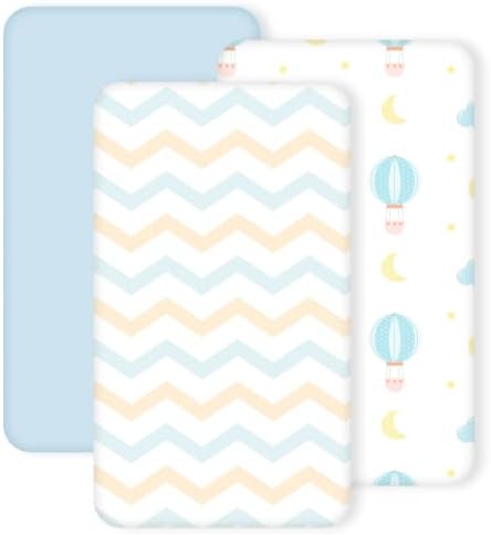 3 Pack Stretchy Bassinet Sheets 20" x 35" Compatible by Haleeone