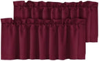 H.VERSAILTEX Blackout Valances for Windows, Kitchen Window Valance Curtains for by HVERSAILTEX