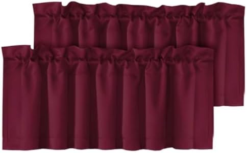 H.VERSAILTEX Blackout Valances for Windows, Kitchen Window Valance Curtains for by HVERSAILTEX