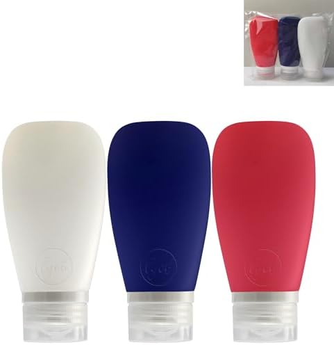 Travel Bottles for Toiletries, TSA Approved 3oz Leak Proof Silicone Soft by Lyob