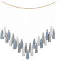 DrCor Dusty Blue Boho Macrame Garland Wall Hanging Decor by DrCorDreamingDecor