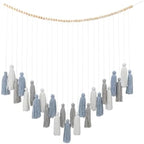 DrCor Dusty Blue Boho Macrame Garland Wall Hanging Decor by DrCorDreamingDecor
