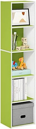 Furinno PASIR Book Shelf, 5-Tier Modern Bookshelf, Open Shelves Bookcase 9 x 12 by Furinno-FitsYourSpaceFitsYourBudget