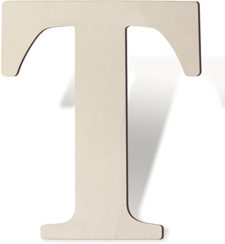 Wooden Letters 8 Inch Large Paintable Wood Letter T by Unknown
