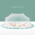 Easy Foldable Baby Mosquito Net Sheer Mesh Ruffled Edge Canopy - Image 4