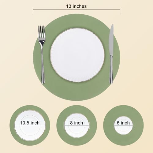 SHACOS 100 PCS Round Paper Placemats 13 inch Disposable Paper Place Mats - Image 4