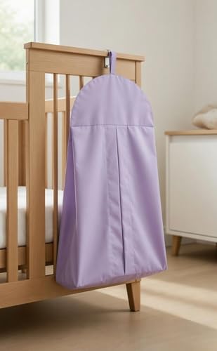 Light Purple Hanging Baby Diaper Caddy Organizer - Image 5