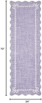 GarveeHome Scalloped Hallway Runner Rug 2x6 Non Slip Bedroom Rugs - Image 2